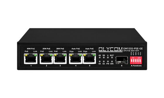 مفتاح PoE جيجابيت MPPT مراقب الشحن الشمسي SFP ألياف ضوئية DC12V / DC24V / DC48V المدخل