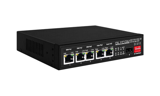 مفتاح PoE جيجابيت MPPT مراقب الشحن الشمسي SFP ألياف ضوئية DC12V / DC24V / DC48V المدخل