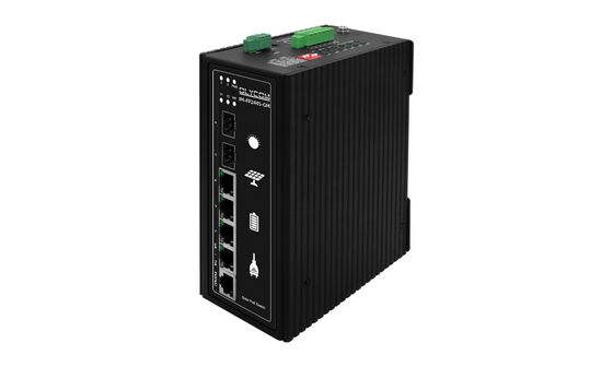 التبديل الصناعي المدار للطاقة الشمسية PoE 4GE + 2SFP 120W PoE MPPT الطاقة خارج الشبكة لشبكة CCTV & Wireless Network