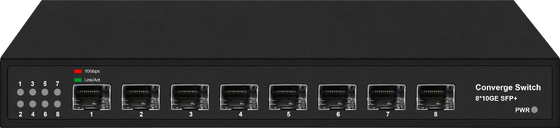 8-Port Full 10G SFP+ Fiber Ethernet Switch 1G 2.5G متوافق غير مدير بدون مروحة CE FCC