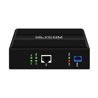 شبكة جيجابت الصناعية EPON GPON مع منفذ واحد 30 واط PoE DIN Rail للشبكة البصرية السلبية