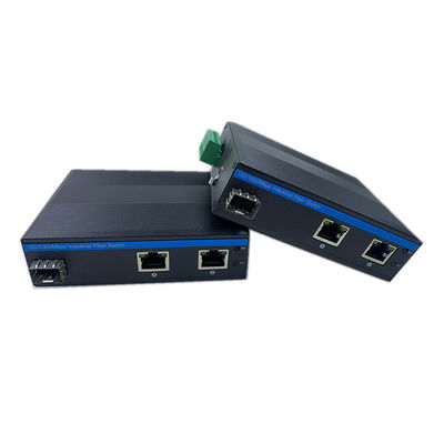 مفتاح الشبكة الصناعي 10/100m 1 Sfp 2 Rj45 مفتاح الشبكة غير المدار IP40 DC 9-36V