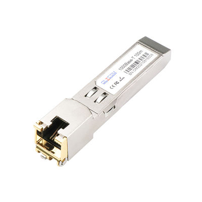10/100 / 1000BASE-T RJ45 SFP وحدة الإرسال والاستقبال 100 متر فوق كابل Cat5 UTP قابل للتوصيل السريع
