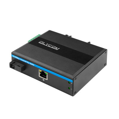 محول الوسائط الألياف SC PoE الألياف 10/100M Fast Ethernet 15.4W 30W IP40 CE