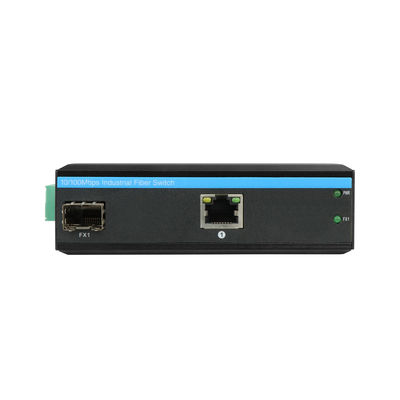محول وسائل الإعلام الصناعية PoE 15.4W 30W غير مدير Fast Ethernet DIN Rail CE Mini Size
