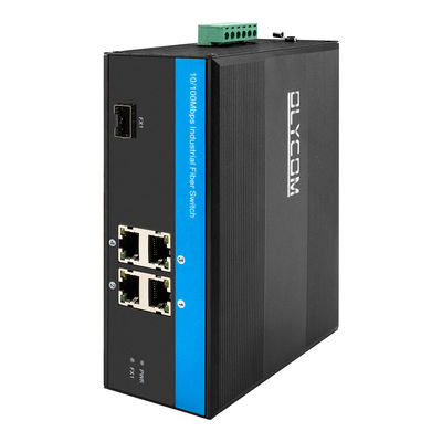 4 منفذ محور تحويل الشبكة الصناعية 10/100Mbps Ethernet السريع غير المدار CE FCC