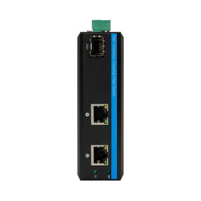 IP40 Din Rail 2 * RJ45 Ports Industrial Network Switch 4KV Ethernet Surge Protection