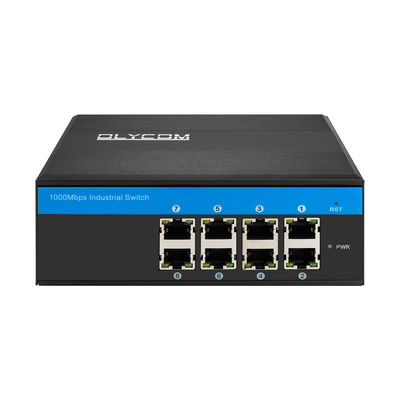 8 منافذ E-Mark PoE المتصلة بـ 240W Gigabit Ethernet DC48V غير المدارة Din Rail