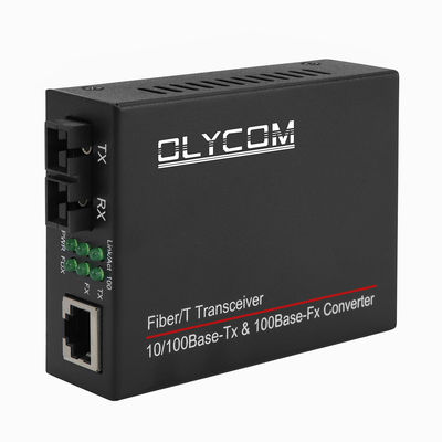 محول الوسائط المصغرة للألياف الضوئية الايثرنت السريع غير المدار SingleMode Multimode Duplex