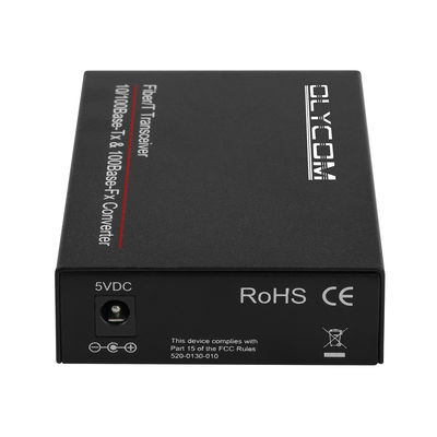 محول الوسائط المصغرة للألياف الضوئية الايثرنت السريع غير المدار SingleMode Multimode Duplex