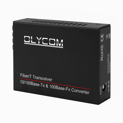 محول الوسائط PoE جيجابيت 15.4W 30W غير مدير PoE النشط مزدوج SM MM Fiber CE