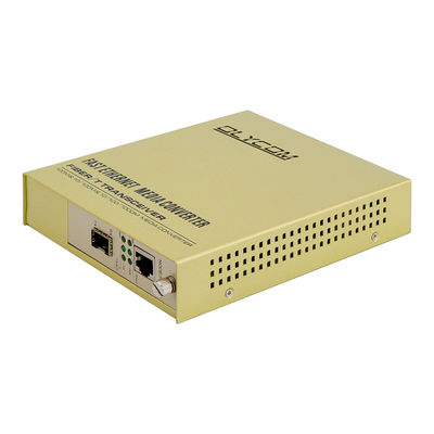 تحويل الوسائط SFP Slot Rack 1310nm واحد الوضع تحويل الألياف الإيثيرنت غير مدير