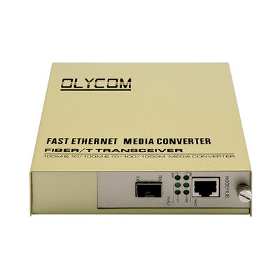 SFP Slot Rack Media Converter ، 1310nm أحادي الوضع من الألياف إلى محول إيثرنت