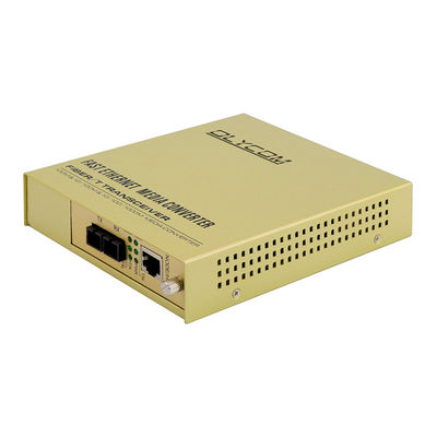 محول الوسائط غير المدارة جيجابيت AC مدخل 2-Core SingleMode SC Port 100KM Max