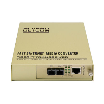 محول الوسائط MDIX CCTV مع منفذي إيثرنت SMF 100 كم كحد أقصى