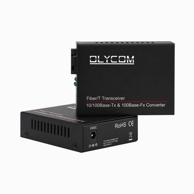 محول الوسائط الضوئية الألياف الضوئية اللاسلكية WDM Fast Ethernet LFPT غير منظم 20KM SC Port CE