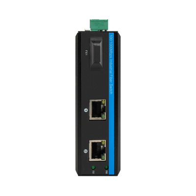 POE SC Connector مركز التبديل الصناعي ذو الألياف المزدوجة مع 2 منفذ RJ45