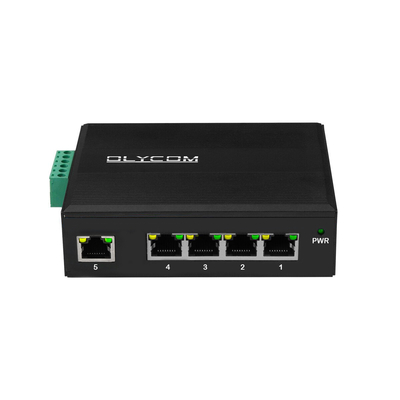 Gigabit 5 Port Industrial Ethernet Hub دعم POE At / Af