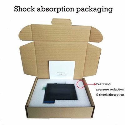 4 منفذ DIN PoE Switch شبكة جيجابيت 100M 1G SFP Fiber غير مدير بدون مروحة Realtek
