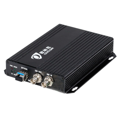 1080P HD SDI فيديو فائبر الموسع المحول البصري وضع واحد 20 كم مع لوكالي لوبو 12 فولت