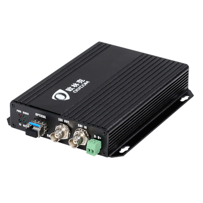 HD-SDI RS485 موسع فيديو بألياف البيانات LC Fiber 1310 / 1550nm 20Km 12V الإدخال