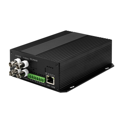 4 قنوات CCTV الفيديو التناظري إلى محول الألياف الضوئية NTSC/PAL/SECAM متوافق