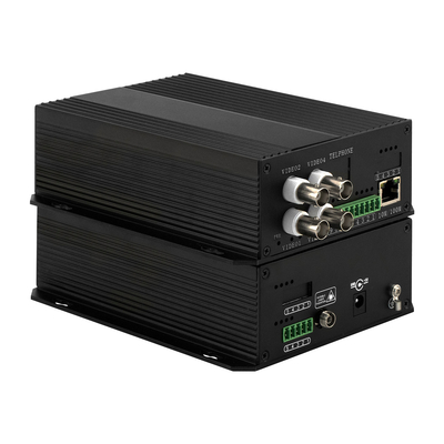 4 قنوات CCTV الفيديو التناظري إلى محول الألياف الضوئية NTSC/PAL/SECAM متوافق