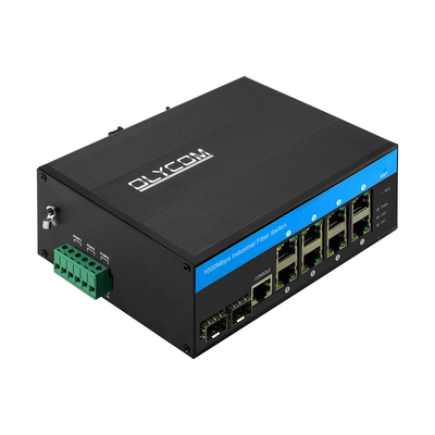 10 منفذ L2 مُدار للفايبر سويتش جيجابيت إيثيرنت متينة VLAN RRPS قابل للإدارة CE