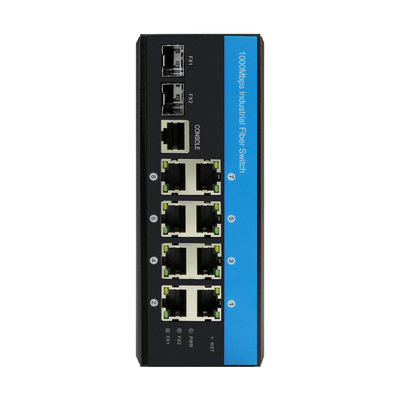 8 منفذ PoE المدارة التبديل L2 الألياف الضوئية المدارة Gigabit شبكة متينة DIN Rail