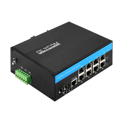 8 منفذ ERPS L2 + المتحول المدار Gigabit Ethernet الصناعية ST SM/MM منفذ الألياف