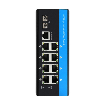 8 منفذ ERPS L2 + المتحول المدار Gigabit Ethernet الصناعية ST SM/MM منفذ الألياف