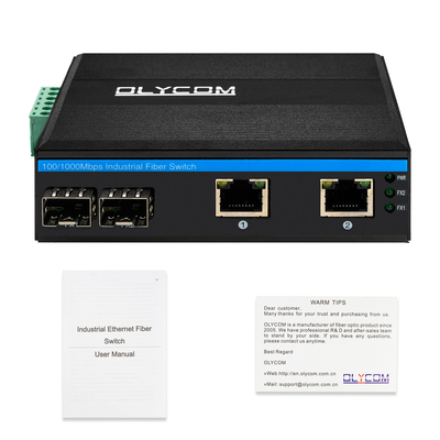 غير مدير 4 منفذات غيغابيت إثنر ماكينات التبديل الصلبة الحالة SFP فتحات IP40 DC24V